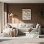 Beige Fabric 4 Seater Left-Hand Chaise L-Shape Corner Sofa - Arden