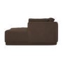 Brown Fabric 4 Seater Right Hand Chaise L-Shape Corner Sofa - Arden