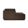 Brown Fabric 4 Seater Left-Hand Chaise L-Shape Corner Sofa - Arden