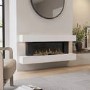 White Wall-Mounted Electric Smart Fire Place with Surround - 52 Inch - AmberGlo