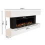 White Wall-Mounted Electric Smart Fire Place with Surround - 52 Inch - AmberGlo