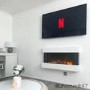 ALMOST PERFECT - White Wall Mounted Electric Fireplace Suite - 39 Inch - Amberglo