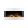 ALMOST PERFECT - White Wall Mounted Electric Fireplace Suite - 39 Inch - Amberglo