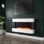 ALMOST PERFECT - White Wall Mounted Electric Fireplace Suite - 39 Inch - Amberglo