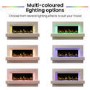 White 48inch WiFi Enabled Wall Mounted Electric Fireplace - AmberGlo