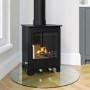 Cast Iron 5kW Log Burning Multi-Fuel Stove in Black - AmberGlo