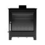 Cast Iron 8kW Log Burning Multi-Fuel Stove in Black - AmberGlo