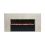 ALMOST PERFECT - Stone Effect Freestanding Electric Fireplace with Pebbles 62 inch - Amberglo