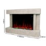 Stone Effect Freestanding 44 Inch Electric Fire with Logs and Pebbles - AmberGlo