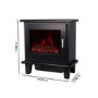 Electric Log Burner-Style Smart Stove in Black - 2kW - AmberGlo