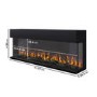 ALMOST PERFECT - Black 50inch WiFi Enabled Inset Electric Media Wall Fireplace - AmberGlo