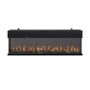 Black 3-Sided Inset Electric Media Wall Smart Fire Place - 60 Inch - AmberGlo