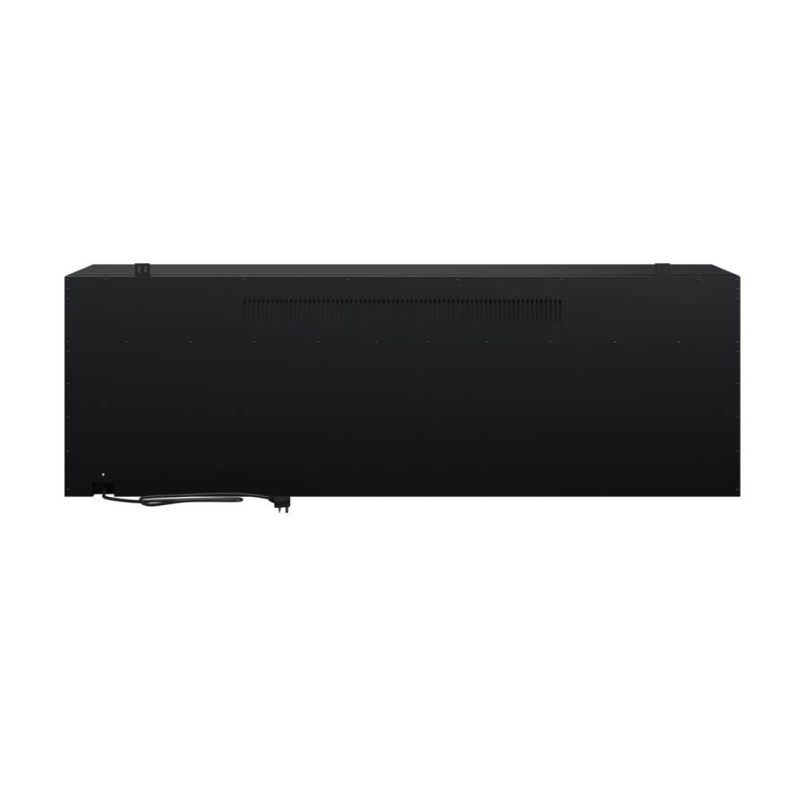 Black 3-Sided Inset Electric Media Wall Smart Fire Place - 60 Inch - AmberGlo