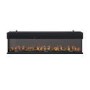 Black 3-Sided Inset Electric Media Wall Smart Fire Place - 70 Inch - AmberGlo