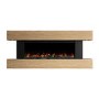 Oak Wall-Mounted Electric Smart Fire Place with Surround - 52 Inch - AmberGlo