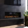 Black 3-Sided Inset Electric Media Wall Smart Fire Place - 40 Inch - AmberGlo