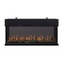 Black 3-Sided Inset Electric Media Wall Smart Fire Place - 40 Inch - AmberGlo