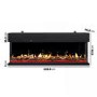 Premium Black 3-Sided Inset Electric Media Wall Fire with Realistic LCD Flame - 60 Inch - AmberGlo