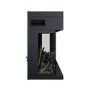 ONLY OPENED - Black 60inch Inset Electric LCD Display Media Wall Fireplace - AmberGlo
