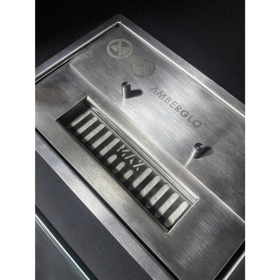 Round Bioethanol Wood Burning-Style Flueless Stove - AmberGlo