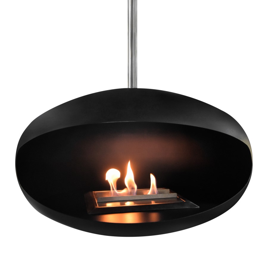 Modern Black Bioethanol Hanging Fire - AmberGlo