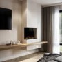 Black 3-Sided Inset Electric Media Wall Smart Fire Place - 30 Inch - AmberGlo
