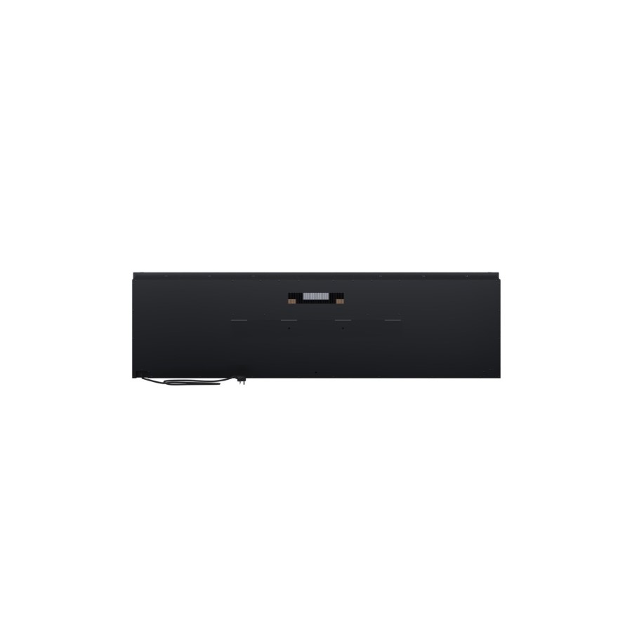 GRADE A3 - Black Slimline Inset Electric Media Wall Smart Fire Place - 60 Inch - AmberGlo
