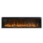 Black Slimline Inset Electric Media Wall Smart Fire Place - 60 Inch - AmberGlo