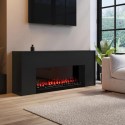 AGL084 Black Freestanding Electric Fire - 60 Inch - AmberGlo