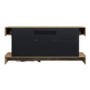 Oak Media Wall Mounted 3-Sided Electric Fireplace with Logs - 55 inch - AmberGlo