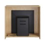 Freestanding Electric Fire with Oak Surround - AmberGlo