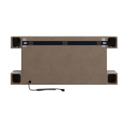 Stone-Effect Wall-Mounted Electric Smart Fire Place with Surround - 52 Inch - AmberGlo
