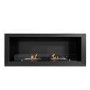 Bioethanol Media Wall Fireplace in Black - 50 Inch - AmberGlo