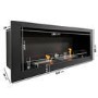 Bioethanol Media Wall Fireplace in Black - 50 Inch - AmberGlo