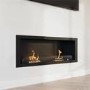 Bioethanol Media Wall Fireplace in Black - 50 Inch - AmberGlo