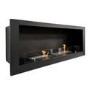 Bioethanol Media Wall Fireplace in Black - 50 Inch - AmberGlo