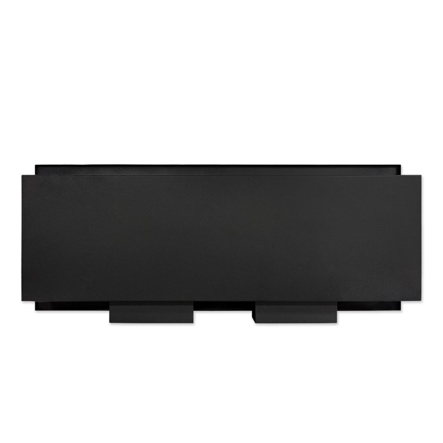 Bioethanol Media Wall Fireplace in Black - 50 Inch - AmberGlo