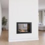 Double-Sided Bioethanol Fireplace in Black - 27 Inch - AmberGlo