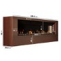 Wall-Mounted Electric Fire with Walnut Surround - 70 Inch - AmberGlo