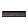 Black 3-Sided Inset Electric Media Wall Smart Fire Place - 80 Inch - AmberGlo