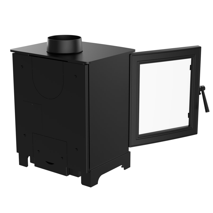 Freestanding 5kW Log Burner Stove in Black - AmberGlo