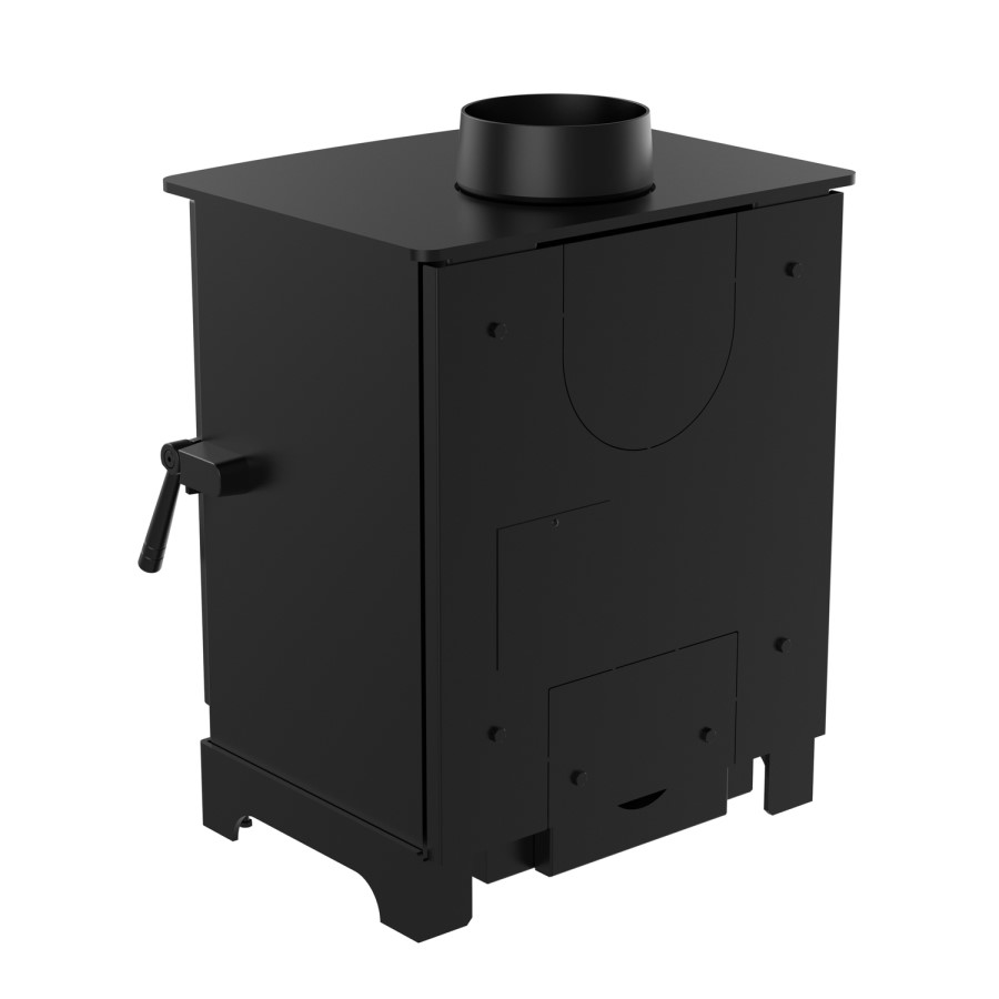 Freestanding 5kW Log Burner Stove in Black - AmberGlo