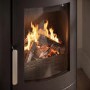 Floating 5.1kW Log Burner Multi-Fuel Stove in Black - AmberGlo