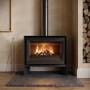Freestanding 8.2kW Wide Log Burner Stove in Black - AmberGlo