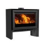 Freestanding 8.2kW Wide Log Burner Stove in Black - AmberGlo