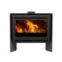 Freestanding 8.2kW Wide Log Burner Stove in Black - AmberGlo