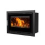 Inset Cassette 8.2kW Log Burner Stove in Black - AmberGlo