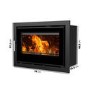 Inset Cassette 8.2kW Log Burner Stove in Black - AmberGlo
