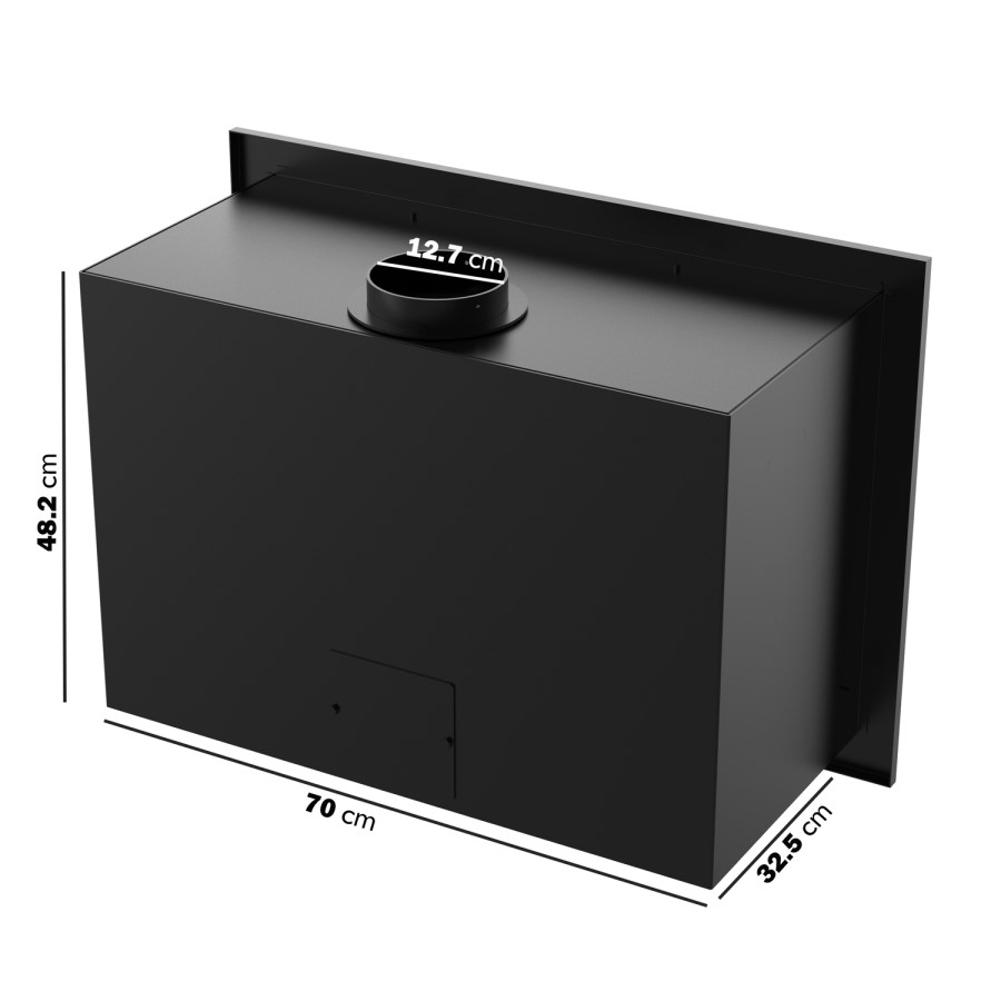 Inset Cassette 8.2kW Log Burner Stove in Black - AmberGlo