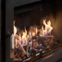 Semi-Inset 5.1kW Log Burner Stove In Black - AmberGlo